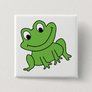 Frog 15 Cm Square Badge