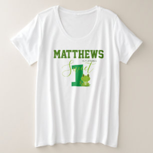 Frog 1st birthday mum matching outfit plus size T-Shirt
