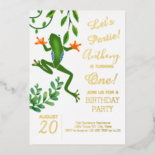 Frog 1st birthday party is turning one Photo