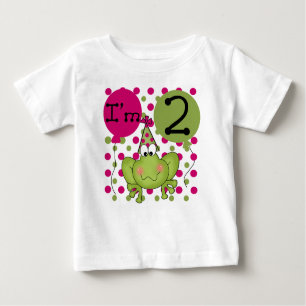 Frog 2nd Birthday Pink Baby T-Shirt