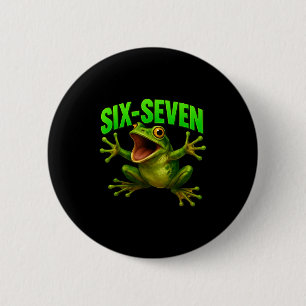 Frog 67 Meme Six Seven Funny Gen Alpha  6 Cm Round Badge