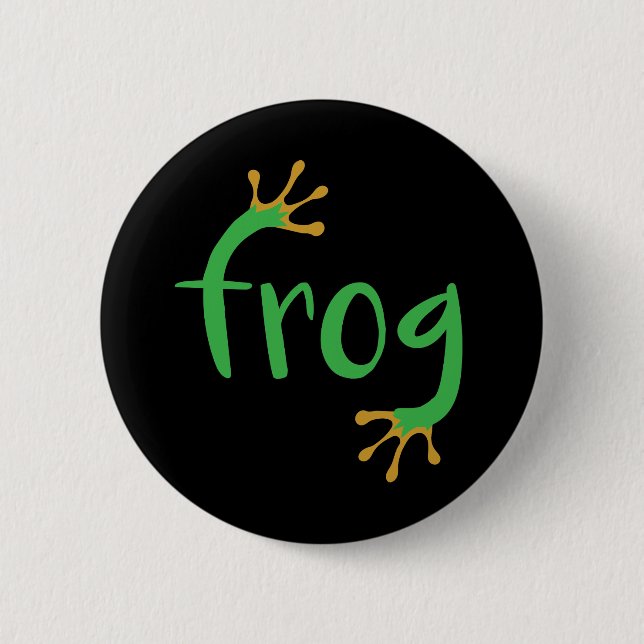 Frog 6 Cm Round Badge (Front)