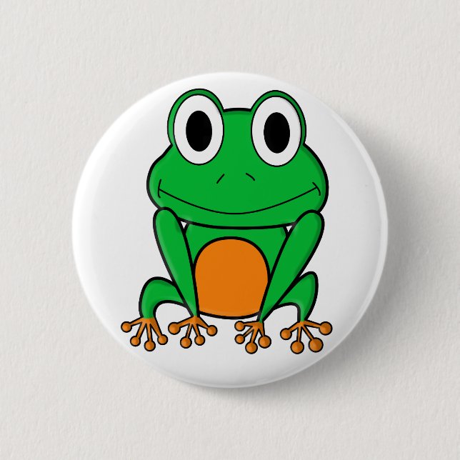 Frog 6 Cm Round Badge (Front)