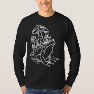 Frog Aesthetic Fly Agaric Toadstool Foraging Mushr T-Shirt