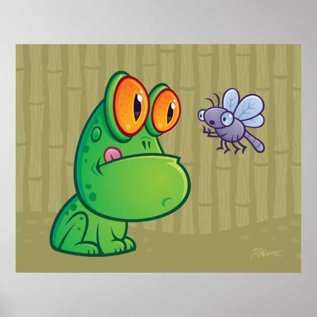 Frog and Dragonfly Poster (Front)