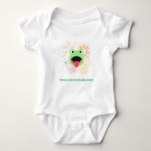 Frog and Fireworks Design Baby Bodysuit