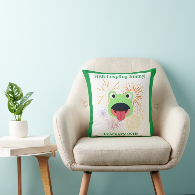 Frog and Fireworks Design Cushion (Chair)