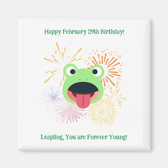 Frog and Fireworks Design Magnet (Front)