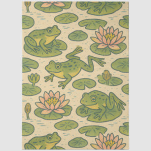Frog and Lili pads Waterlilies Frogs Tissue Paper