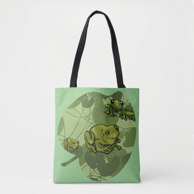 Frog and Lily Pad Tote (Front)