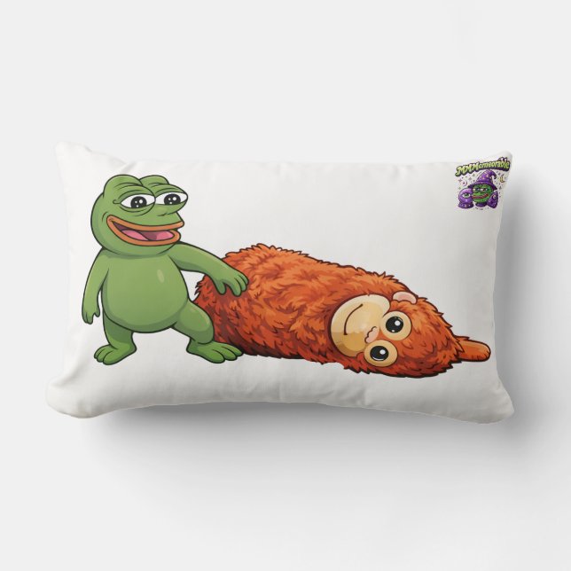 frog and monkey lumbar cushion (Front)
