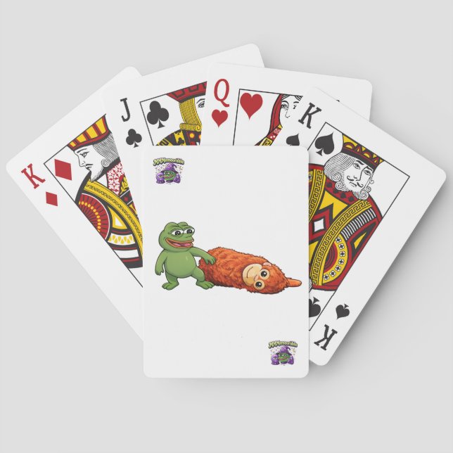 frog and monkey playing cards (Back)