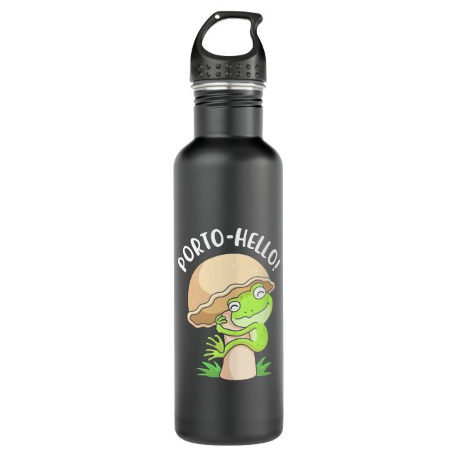 Frog And Mushroom 710 Ml Water Bottle (Front)
