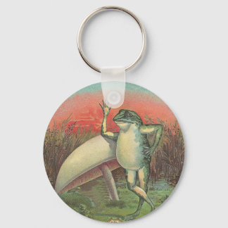 Frog and Mushroom Key Ring