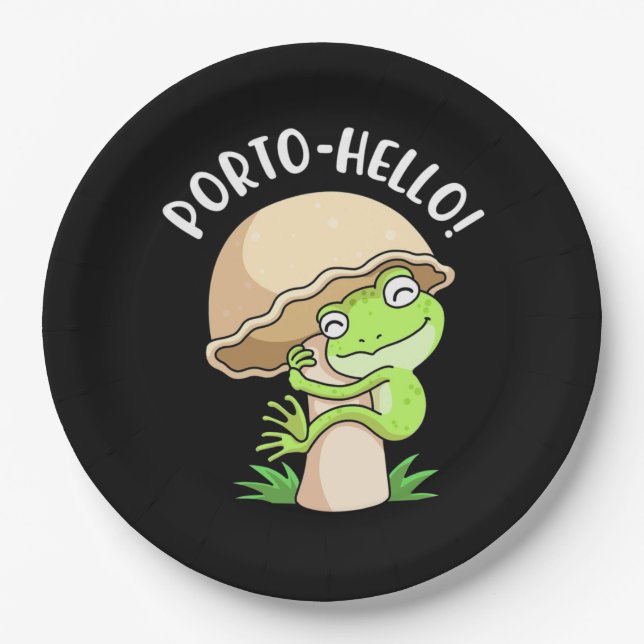 Frog And Mushroom Paper Plate (Front)