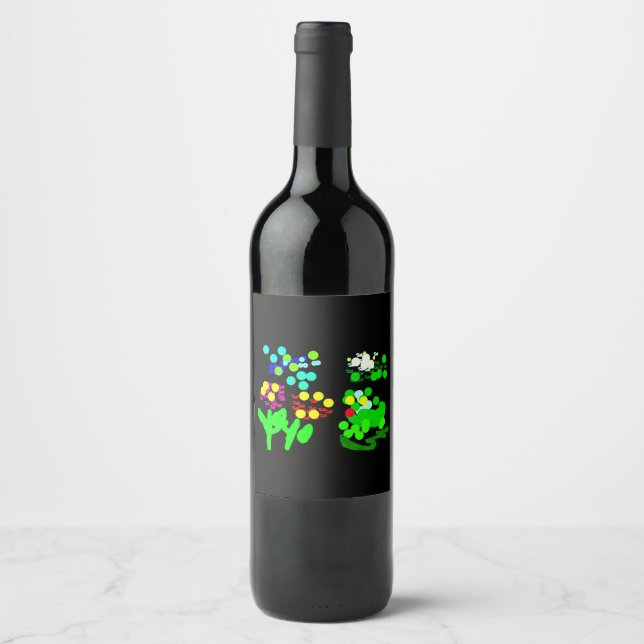 Frog and spring  wine label (Front)
