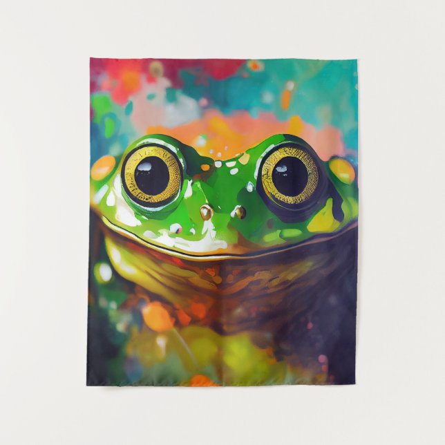 Frog  Animal Discovery Adventure Nature Planet Ear Tapestry (Front)