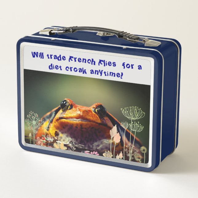 Frog Animal Fun Metal Lunch Box (Back)