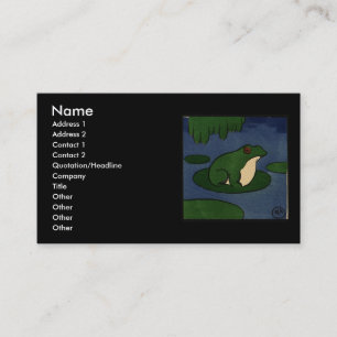 Frog - Antiquarian, Colourful Book Illustration Business Card