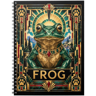 Frog, Art Deco Wildlife Notebook