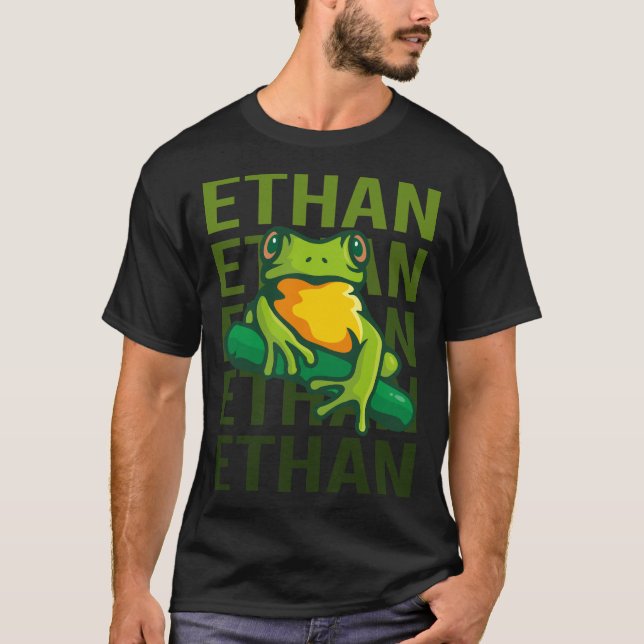 Frog Art - Ethan Name T-Shirt (Front)