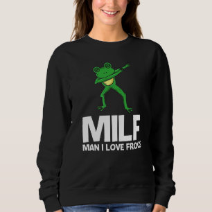 Frog Art For Men Women Dabbing Green Tree Toad Ani Sweatshirt