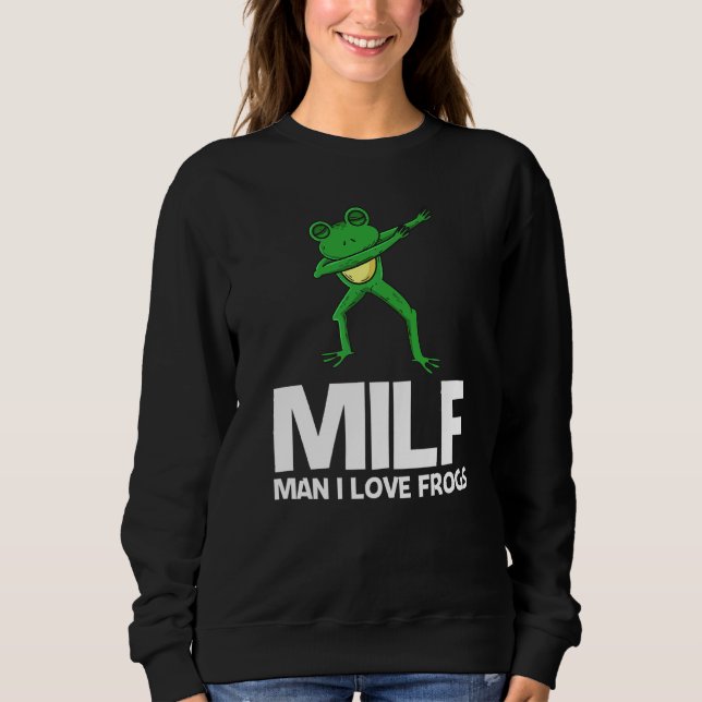 Frog Art For Men Women Dabbing Green Tree Toad Ani Sweatshirt (Front)
