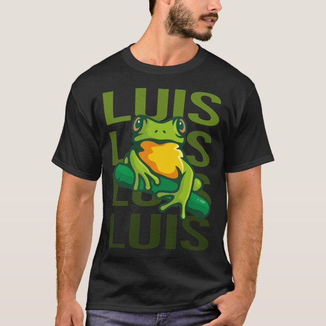 Frog Art - Luis Name T-Shirt (Front)