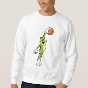 Frog as Basketball player with Basketball.PNG Sweatshirt