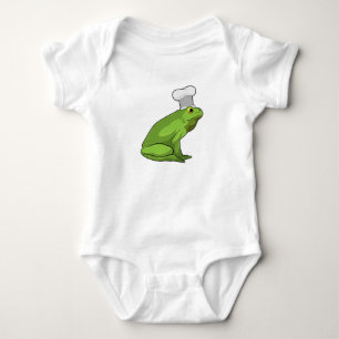 Frog as Cook with Chef hat Baby Bodysuit