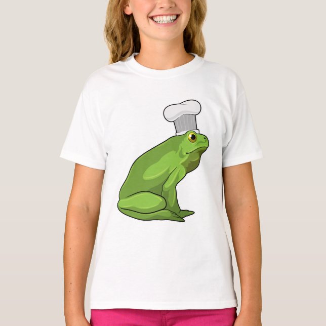 Frog as Cook with Chef hat T-Shirt (Front)