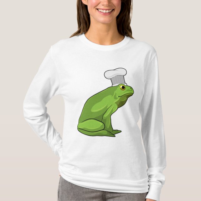 Frog as Cook with Chef hat T-Shirt (Front)