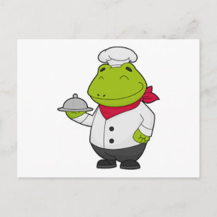 Frog as Cook with Platter Postcard