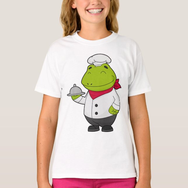 Frog as Cook with Platter T-Shirt (Front)