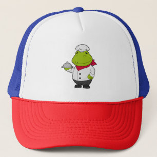 Frog as Cook with Platter Trucker Hat
