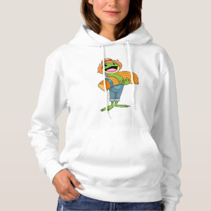 Frog as Farmer with Straw Hoodie