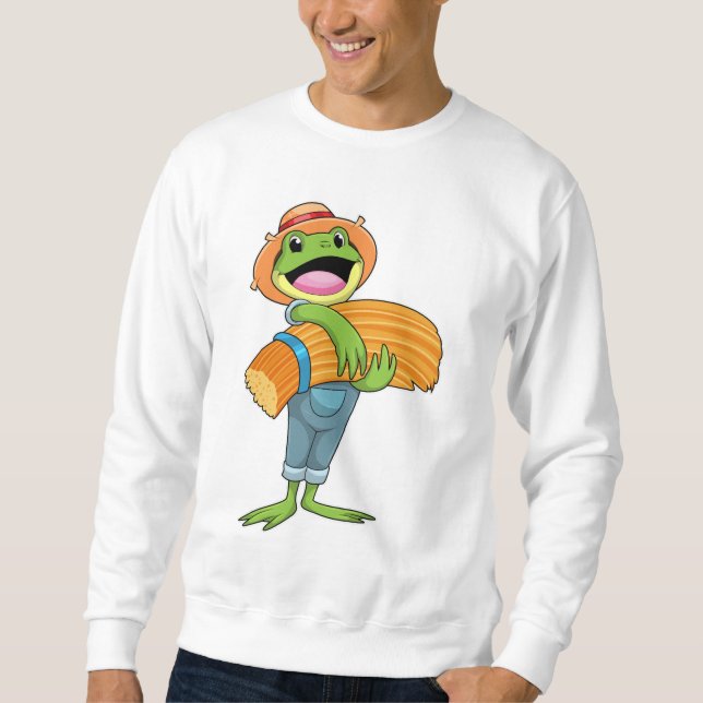 Frog as Farmer with Straw Sweatshirt (Front)