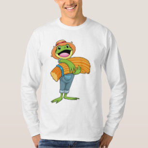 Frog as Farmer with Straw T-Shirt