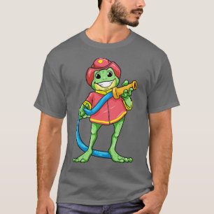 Frog as firefighter with hose T-Shirt