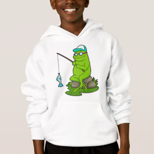 Frog as Fisher with Fishing rod & Fish