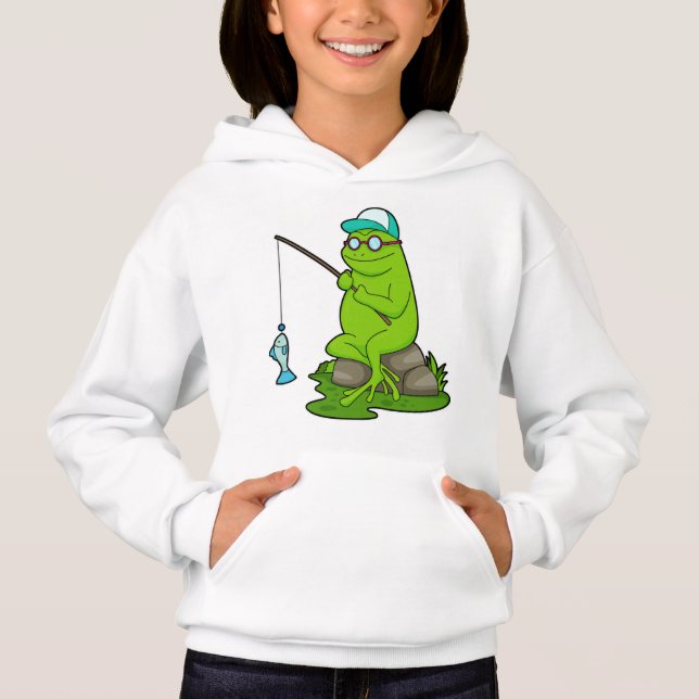Frog as Fisher with Fishing rod & Fish (Front)