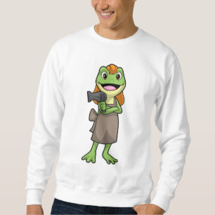 Frog as Hairdresser with Hairdryer Sweatshirt