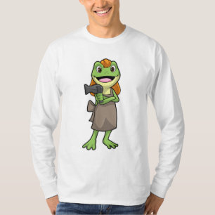 Frog as Hairdresser with Hairdryer T-Shirt