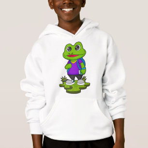 Frog as Hiker with Backpack
