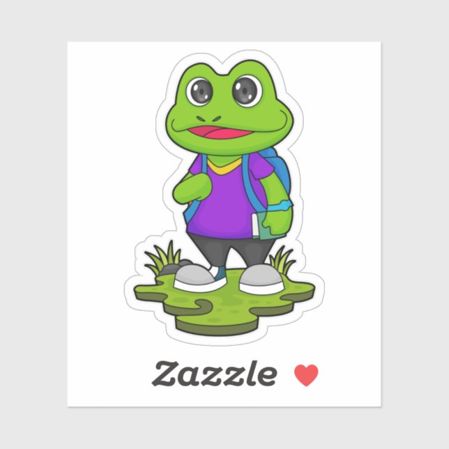 Frog as Hiker with Backpack (Sheet)