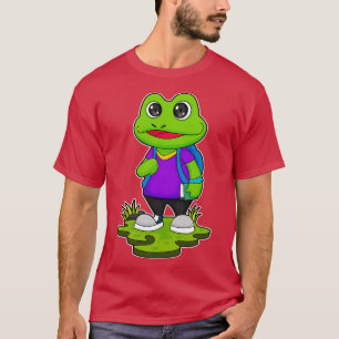 Frog as Hiker with Backpack T-Shirt