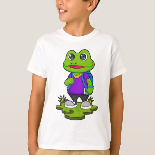 Frog as Hiker with Backpack T-Shirt