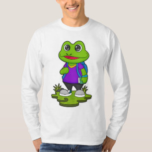 Frog as Hiker with Backpack T-Shirt