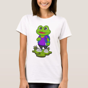 Frog as Hiker with Backpack T-Shirt