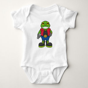Frog as Mechanic with Spanner Baby Bodysuit
